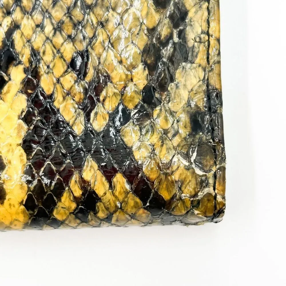 Bosca Genuine Python Leather Wallet Clutch Made in USA